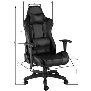 Poltrona da ufficio sportiva gamer chair nera 08_0000368