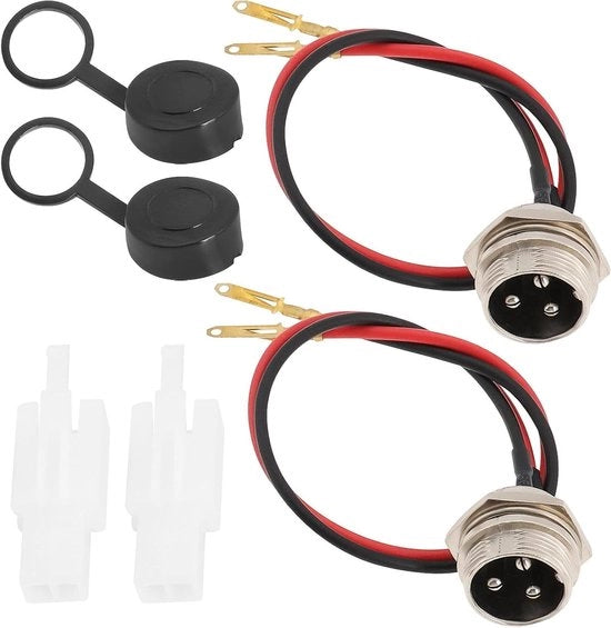 Connettore elettrico per scooter a tre pinne - Compatibile con Razor Pocket Mod, Dirt Quad e Dirt Rocket MX350 - Lunghezza 17cm