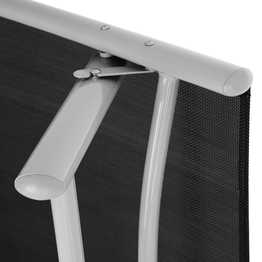 Lettino prendisole mobile da giardino nero/grigio 2208110