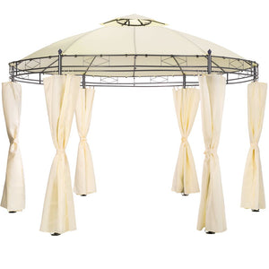 Casetta da giardino pergolato diametro 3,5 m crema 2208175