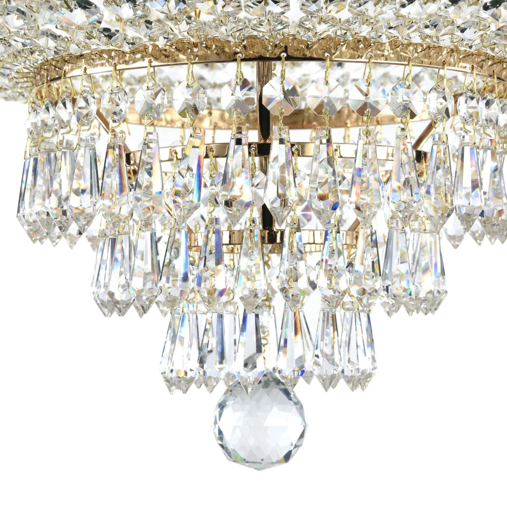 Maytoni Plafoniera contemporanea Palace 18 luci E27 oro metallo cristallo