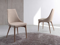 Sedia in tessuto marrone