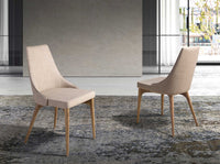 Sedia in tessuto marrone