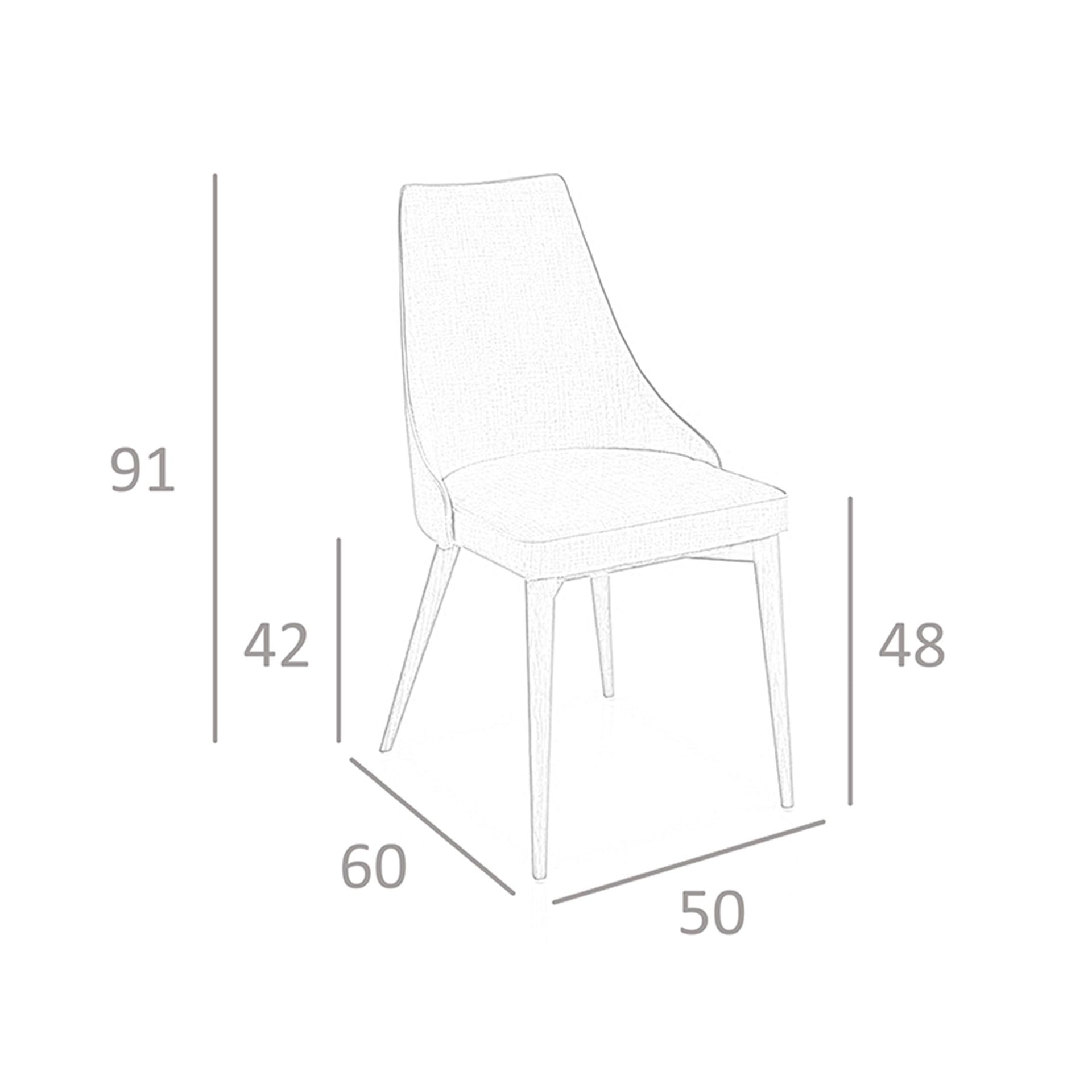 Sedia in tessuto marrone