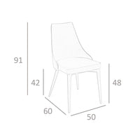 Sedia in tessuto marrone