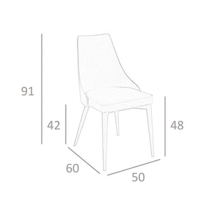 Sedia in tessuto marrone
