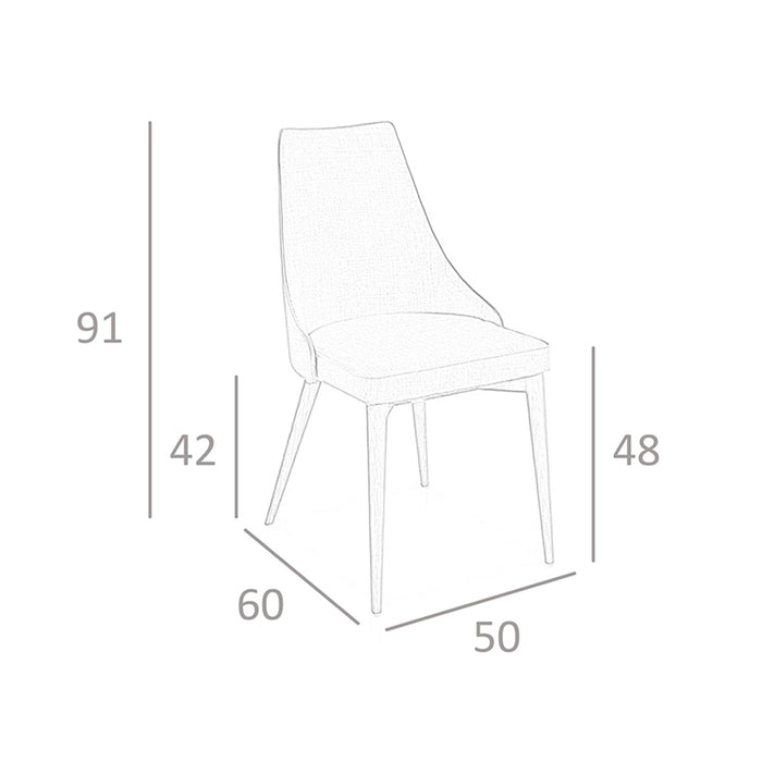 Sedia in tessuto marrone