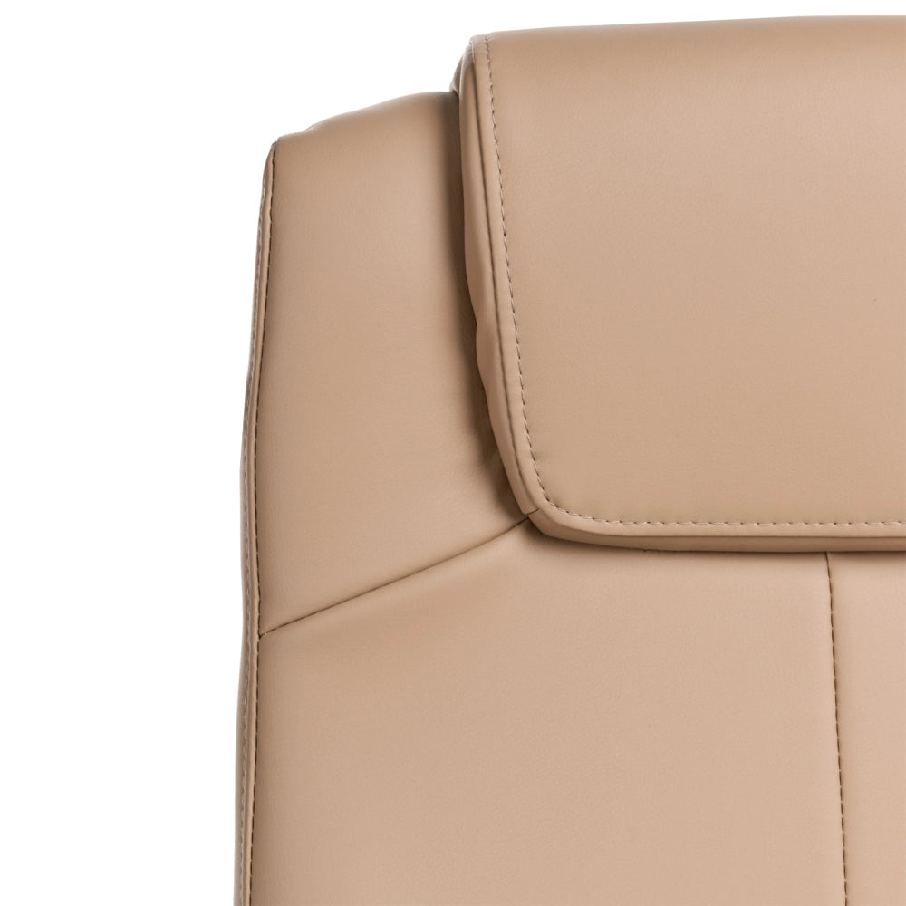 Sedia da Ufficio Girevole Regolabile in Ecopelle di colore Beige Ufficio Inclinabile