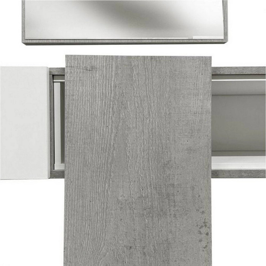 Limbadi, Mobile da Ingresso Specchio Incluso, 100x31x75h cm Grigio Cemento