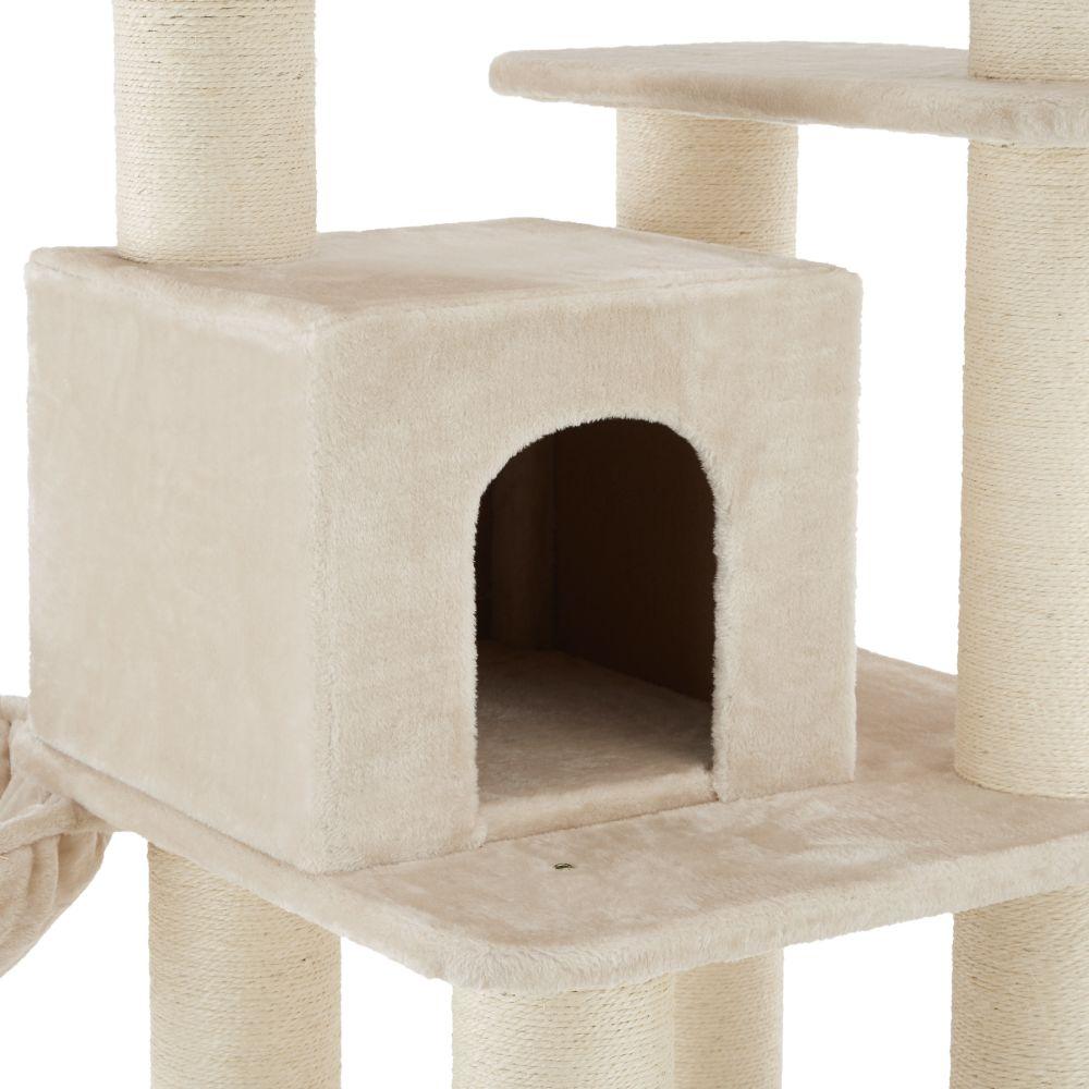 Tiragraffi per gatti 195 cm beige/bianco 3708082