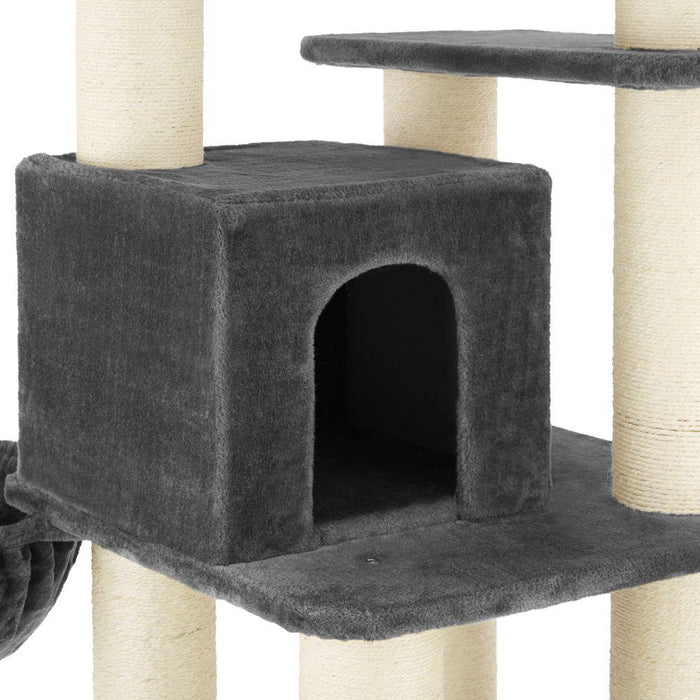 Tiragraffi per gatti 195 cm grigio/bianco 3708083