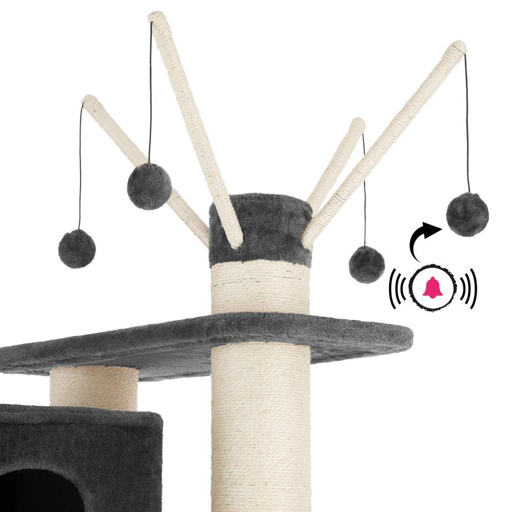 Tiragraffi per gatti 195 cm grigio/bianco 3708083