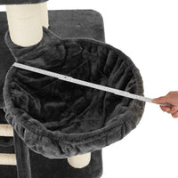 Tiragraffi per gatti 195 cm grigio/bianco 3708083