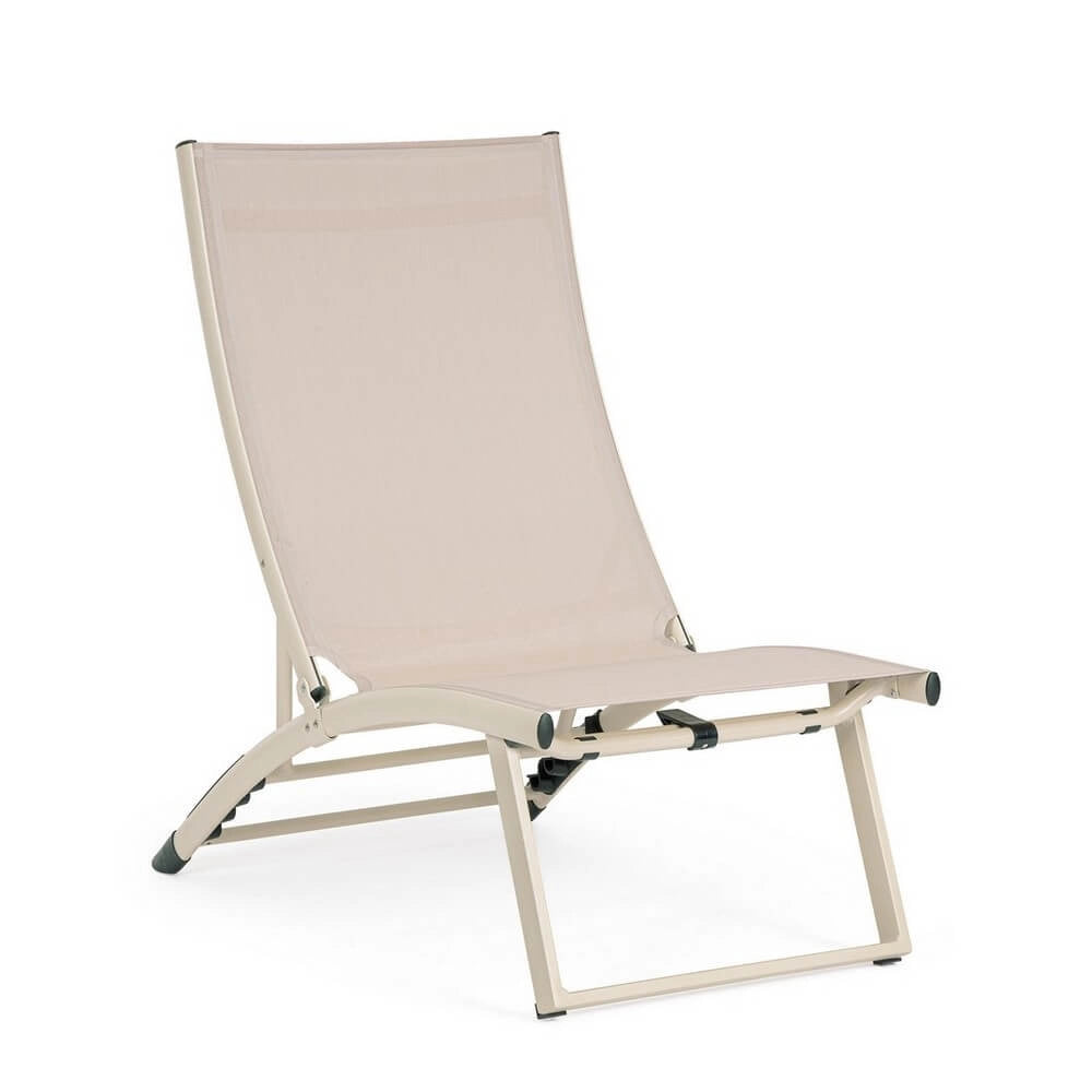 Set di 2 Poltrone Lounge Reclinabili da Esterno in Alluminio e Textilene - TAY