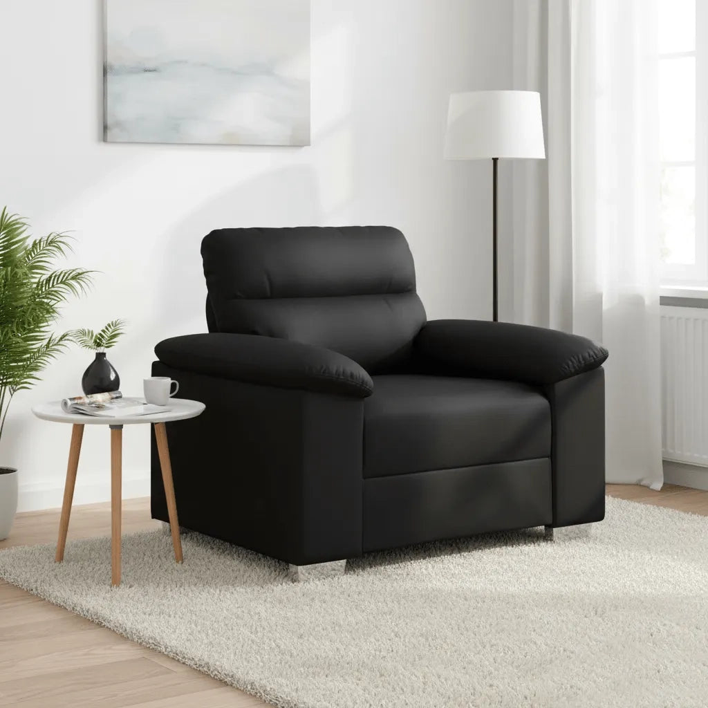 vidaXL Poltrona Nera 60 cm in Similpelle