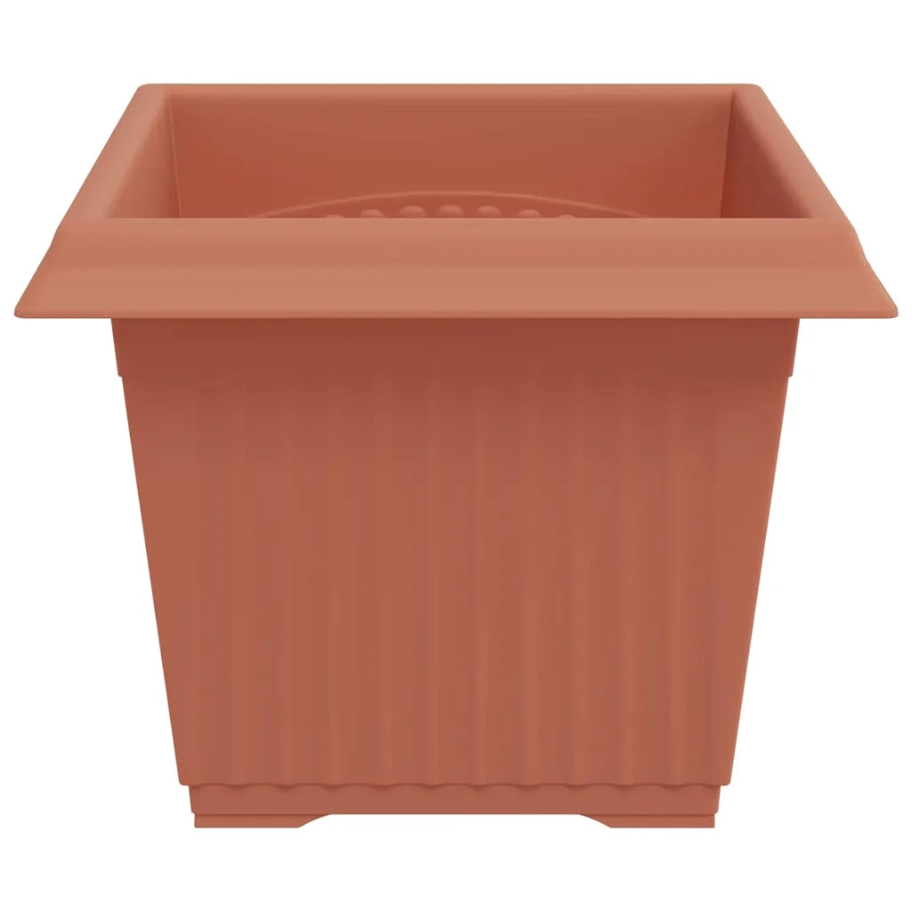 Vaso quadrato per fiori 6 pcs Rosso Mattone 23 x 23 x 17,5 cm 42020329