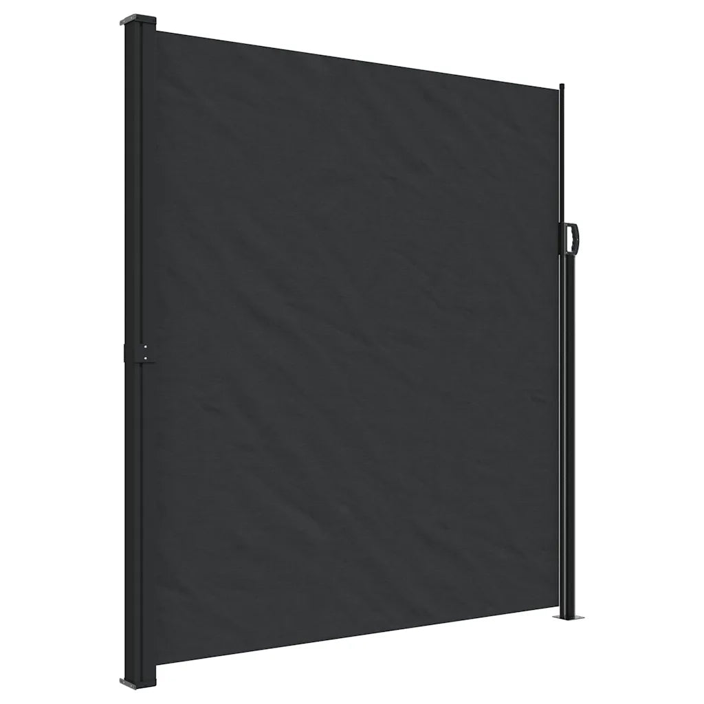 Tenda da Sole Laterale Retrattile Nera 220x500 cm