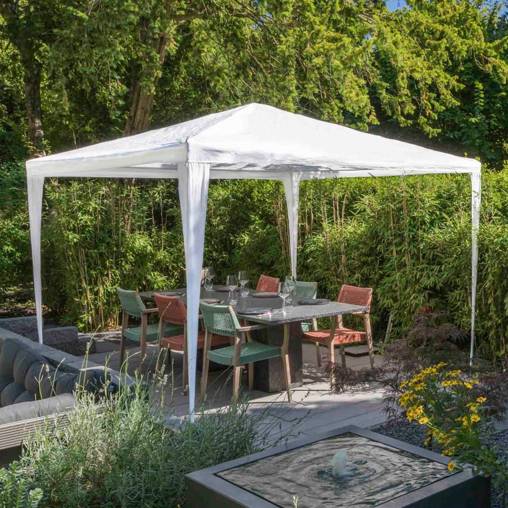 HI Gazebo 3x3 m Bianco 423950
