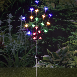 HI Lampada Solare Arbore in Fiore LED con Picchetto Terra 20 Lampadine 429159