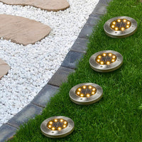 HI Luci Solari a LED Interrate da Giardino Set 4 pz 435252