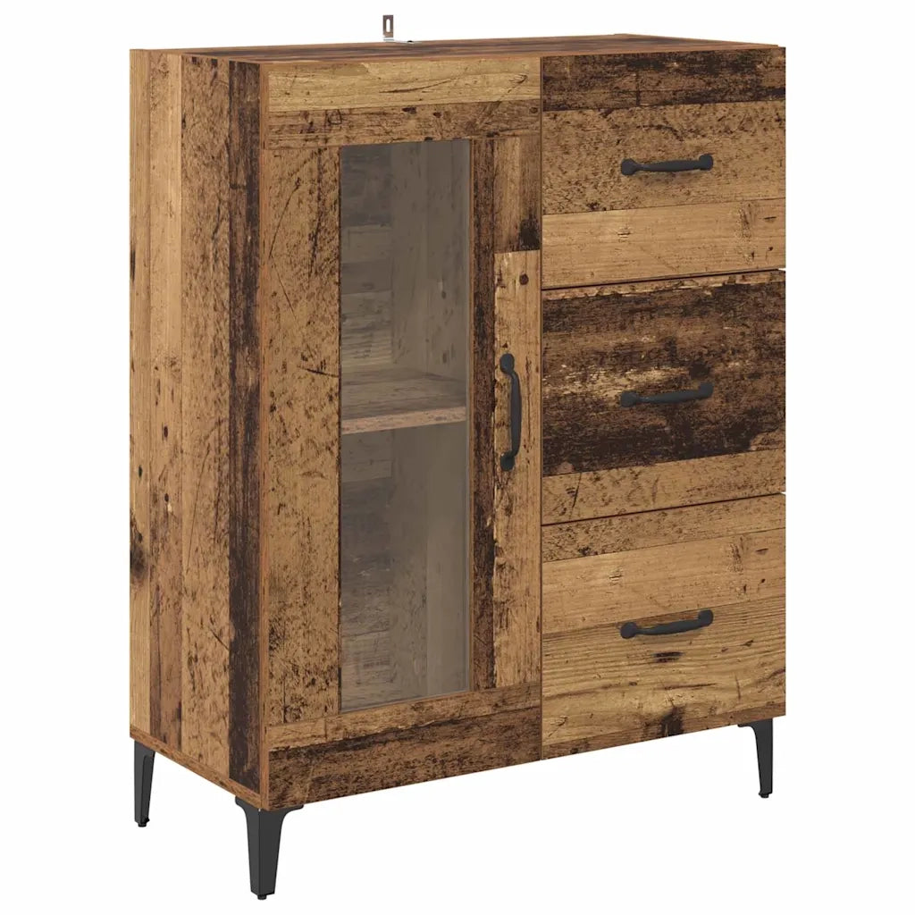 Credenza con Cassetto-Buffet-Armadio da cucina Legno vecchio 69,5 x 34 x 90 cm 262937