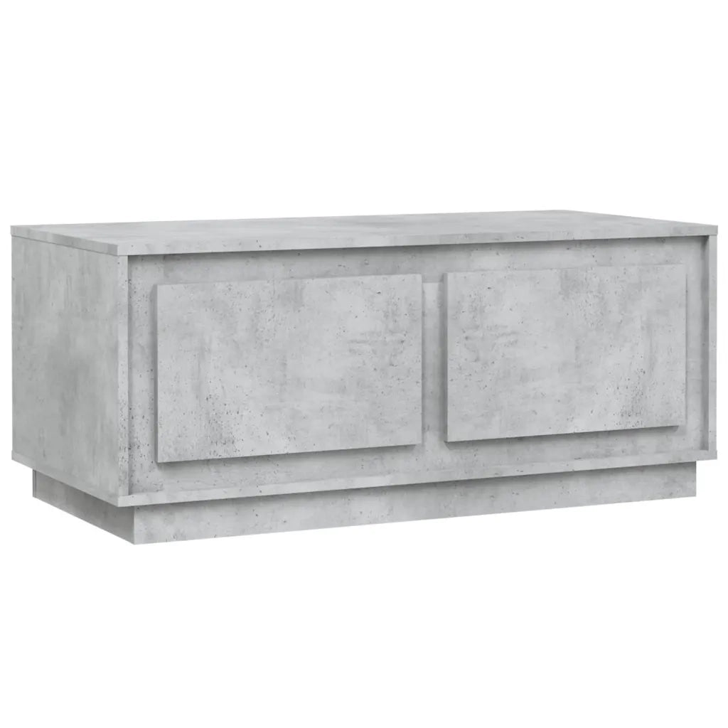 Tavolino Salotto-Tavolino da soggiorno-Tavolo Grigio Cemento 102x50x44 cm Legno Multistrato
