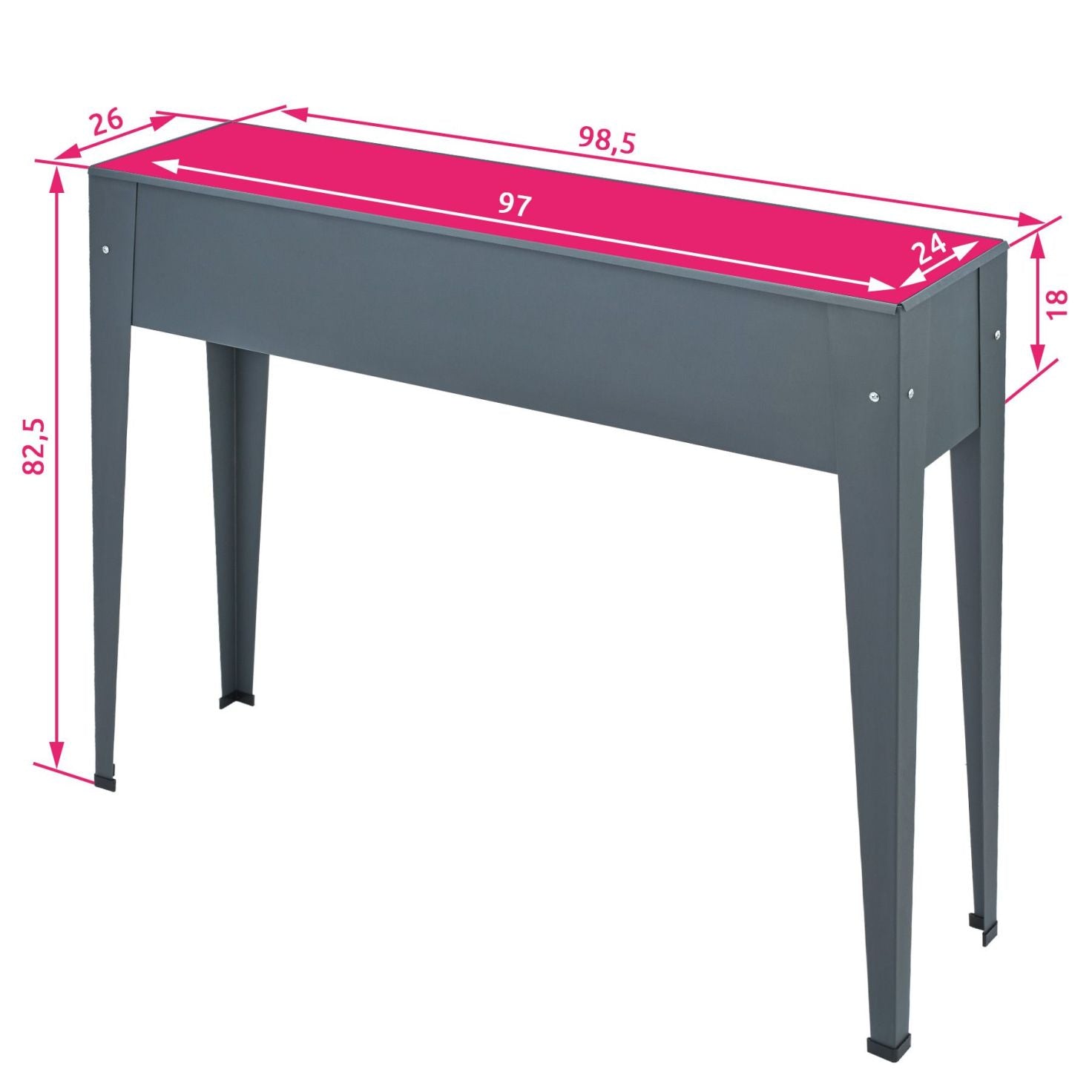 Orto da terra erbe aromatiche, verdura, frutta o fiori piante da arredo 98,5 cm grigio antracite 08_0000309