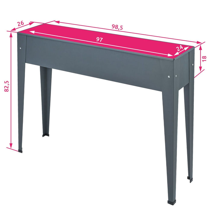 Orto da terra erbe aromatiche, verdura, frutta o fiori piante da arredo 98,5 cm grigio antracite 08_0000309