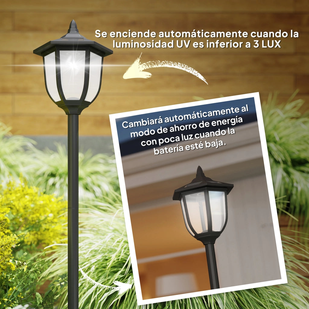 Lampada Solare da Giardino ¨C zephmum ¨C ?26.5x177cm Nero