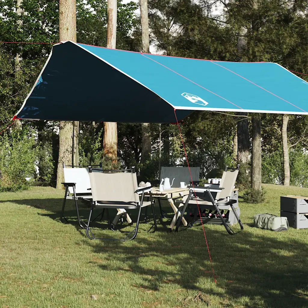 Telone da campeggio | Tenda da campo Blu 420x440 cm Impermeabile