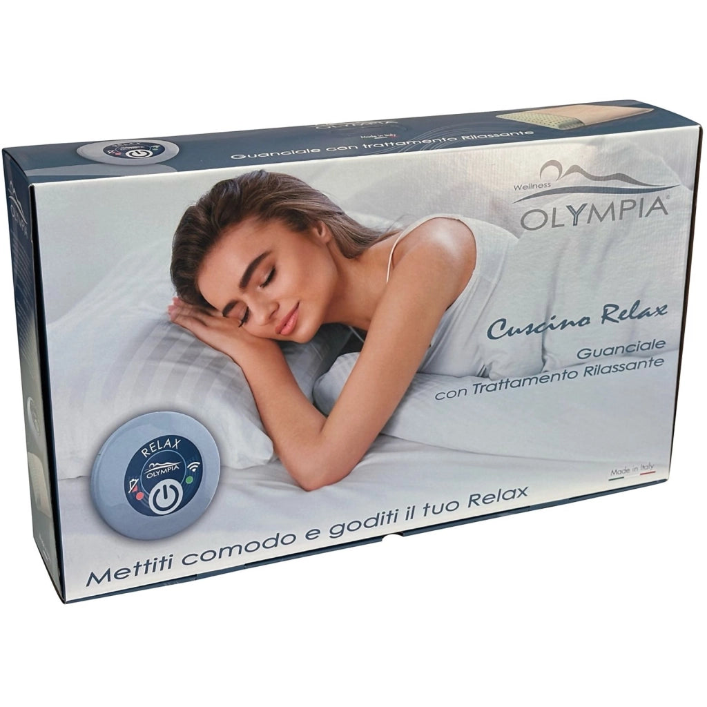 OLYMPIA Guanciale Relax Cuscino Rilassante Massaggiante Terapia Antistress 30 minuti