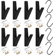 Hanger per armadio 8 pezzi - chiodi per parete neri - chiodi per abbigliamento - acciaio inossidabile - installazione facile - stile minimalista