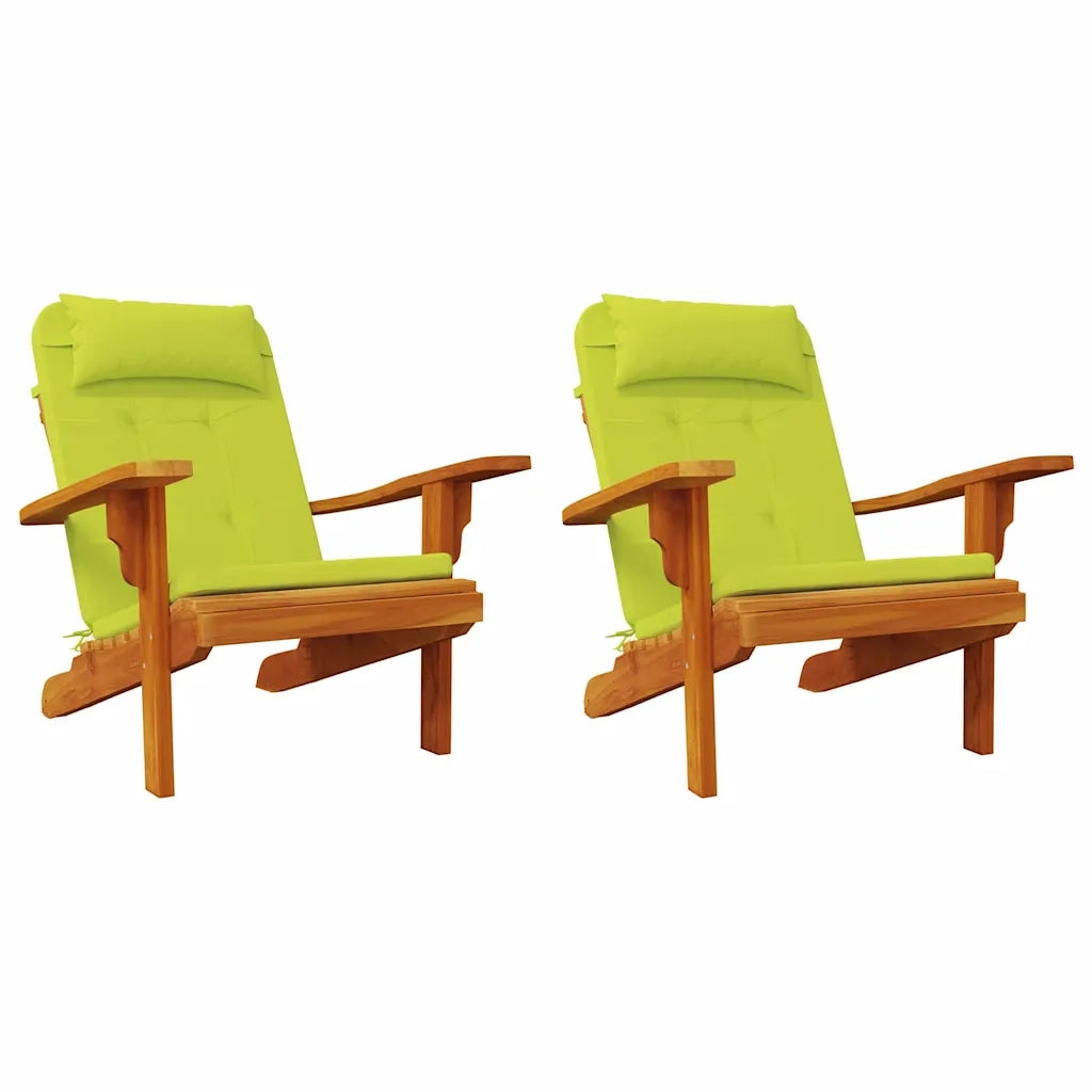 Cuscini per sedie 2 pcs Verde brillante. 58 x 77 x 4,5 cm 361841