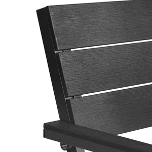 Panca da giardino per 2 persone uso esterno alluminio 129 cm grigio 08_0000248