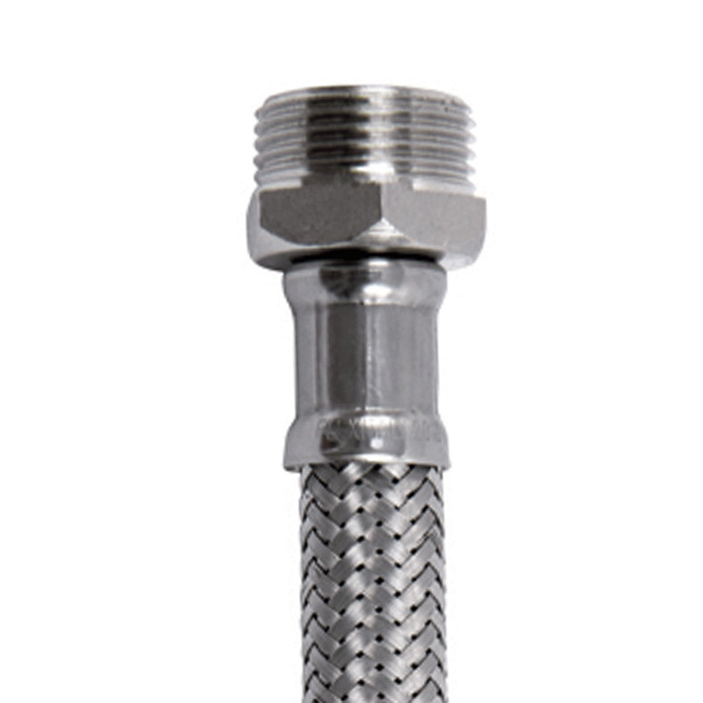 Flessibile in acciaio inox 3/4â€ m - f con curva