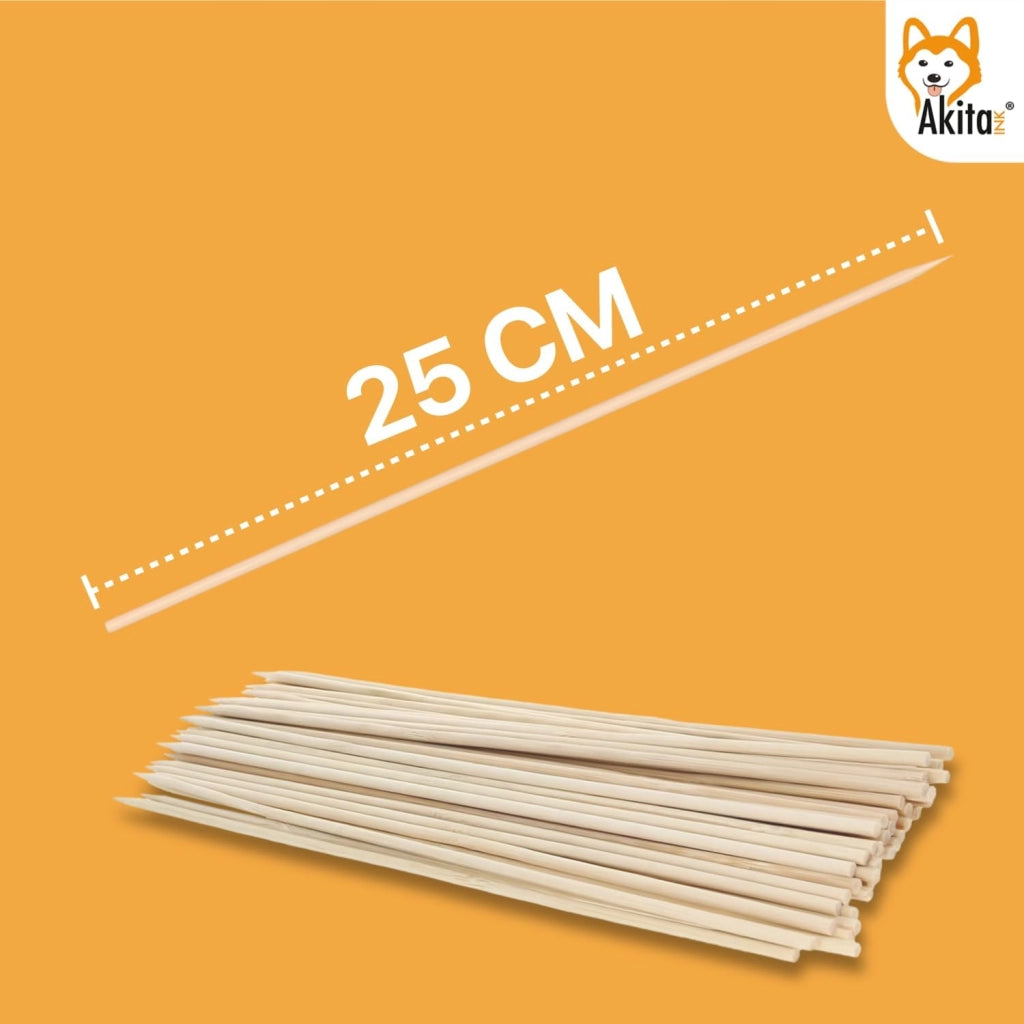 Akitaink 1200 Spiedini Bambu 25cm BBQ Finger Food