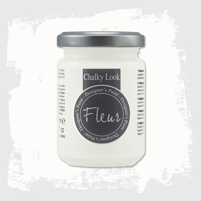 Fleur Pittura Chalky Look Colore Opaco Gessoso Shabby Legno Metallo Pareti Pelle Colore: Titanium White, Formato: 330 ml