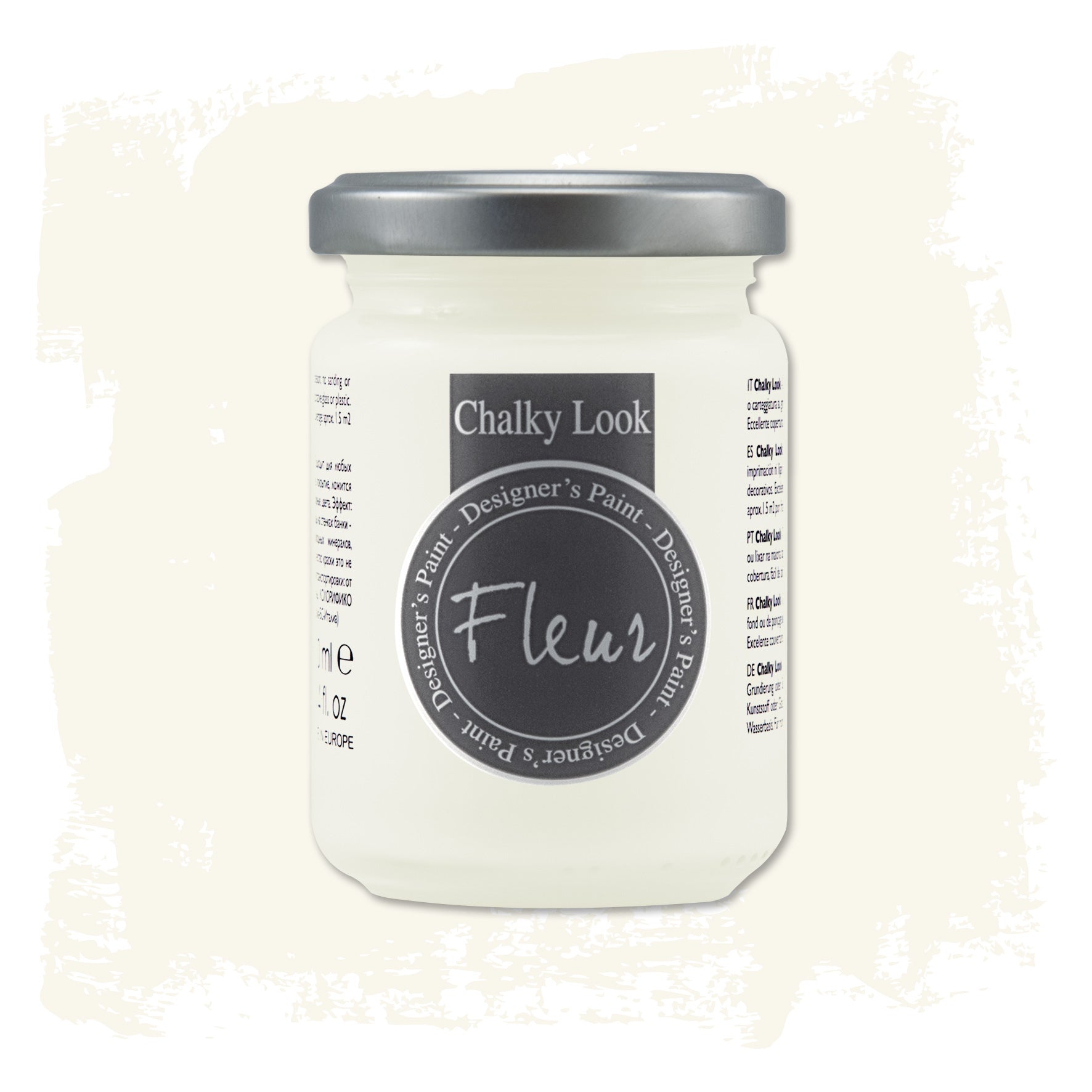 Fleur Pittura Chalky Look Colore Opaco Gessoso Shabby Legno Metallo Pareti Pelle Formato: 330 ml, Colore: Chalk White