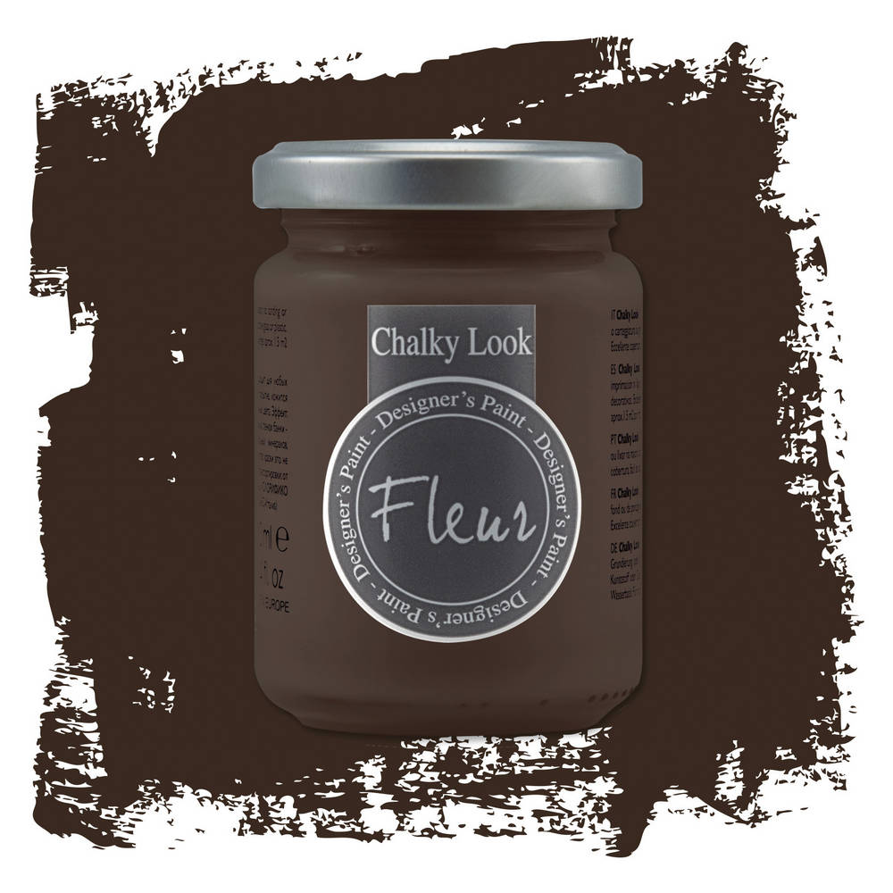 Fleur Pittura Chalky Look Colore Opaco Gessoso Shabby Legno Metallo Pareti Pelle Colore: Burnt Umber, Formato: 130 ml