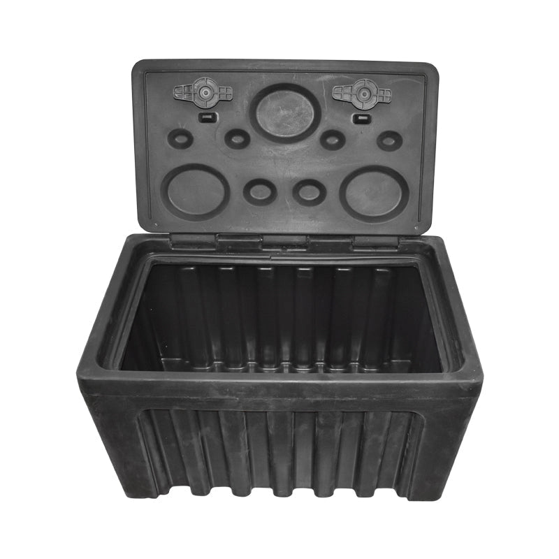 Cassetta per attrezzi senza supporto, in plastica nera 460x580x800 mm
