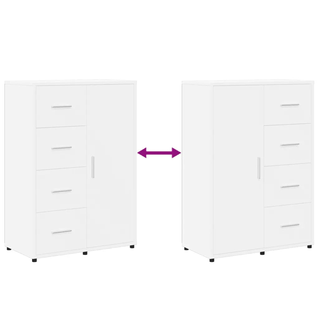 Credenza Bianca 60x31x84 cm in Legno Multistrato