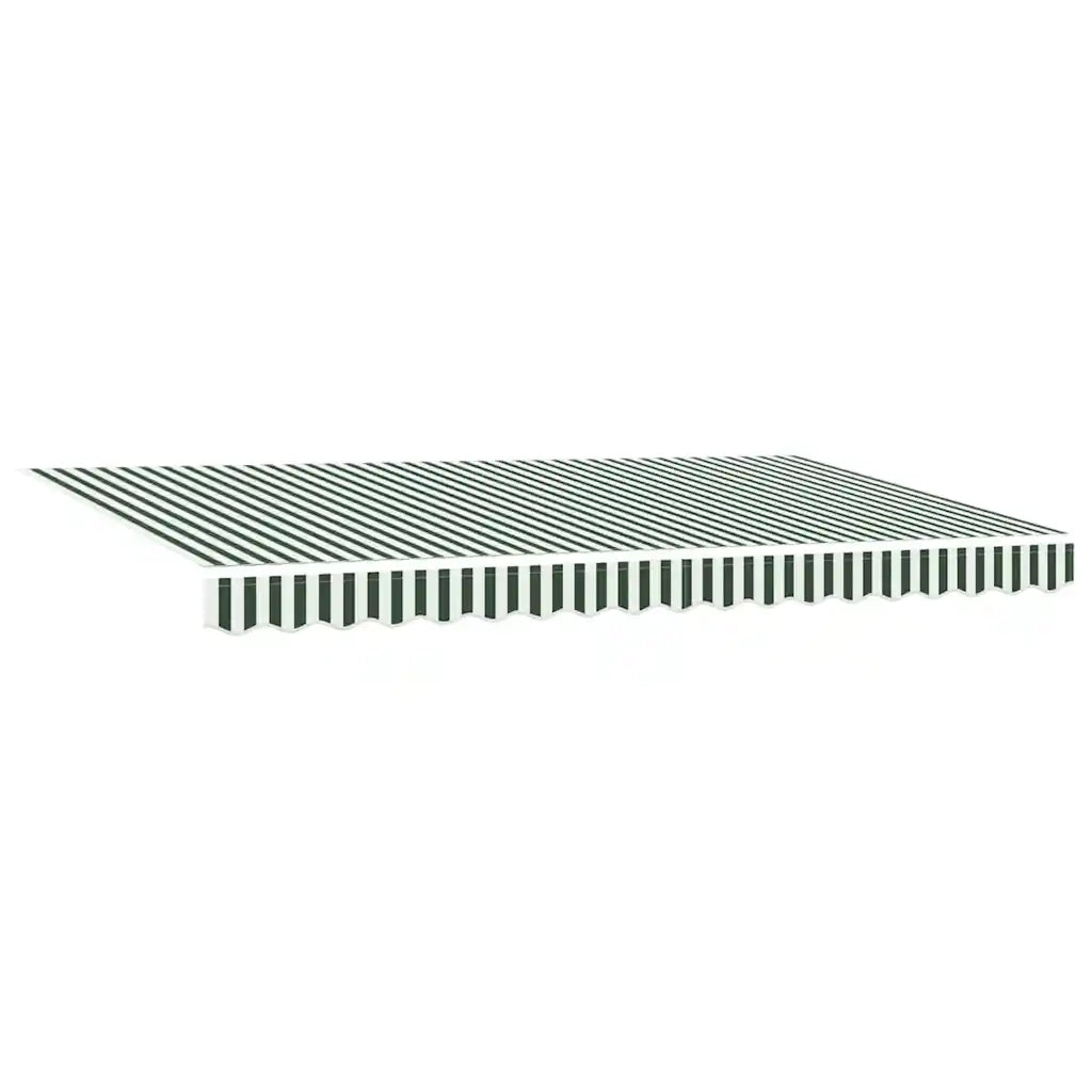vidaXL Tenda Retrattile Verde e Bianco 400 x 200 cm
