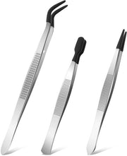 Set di Pinze 3 pezzi - Acciaio Inossidabile - Punta Piatta/Bidente - Attrezzi per Fai da Te/Accessori - Strumento per Orecchini - Leggero - Pinze per Fai da Te