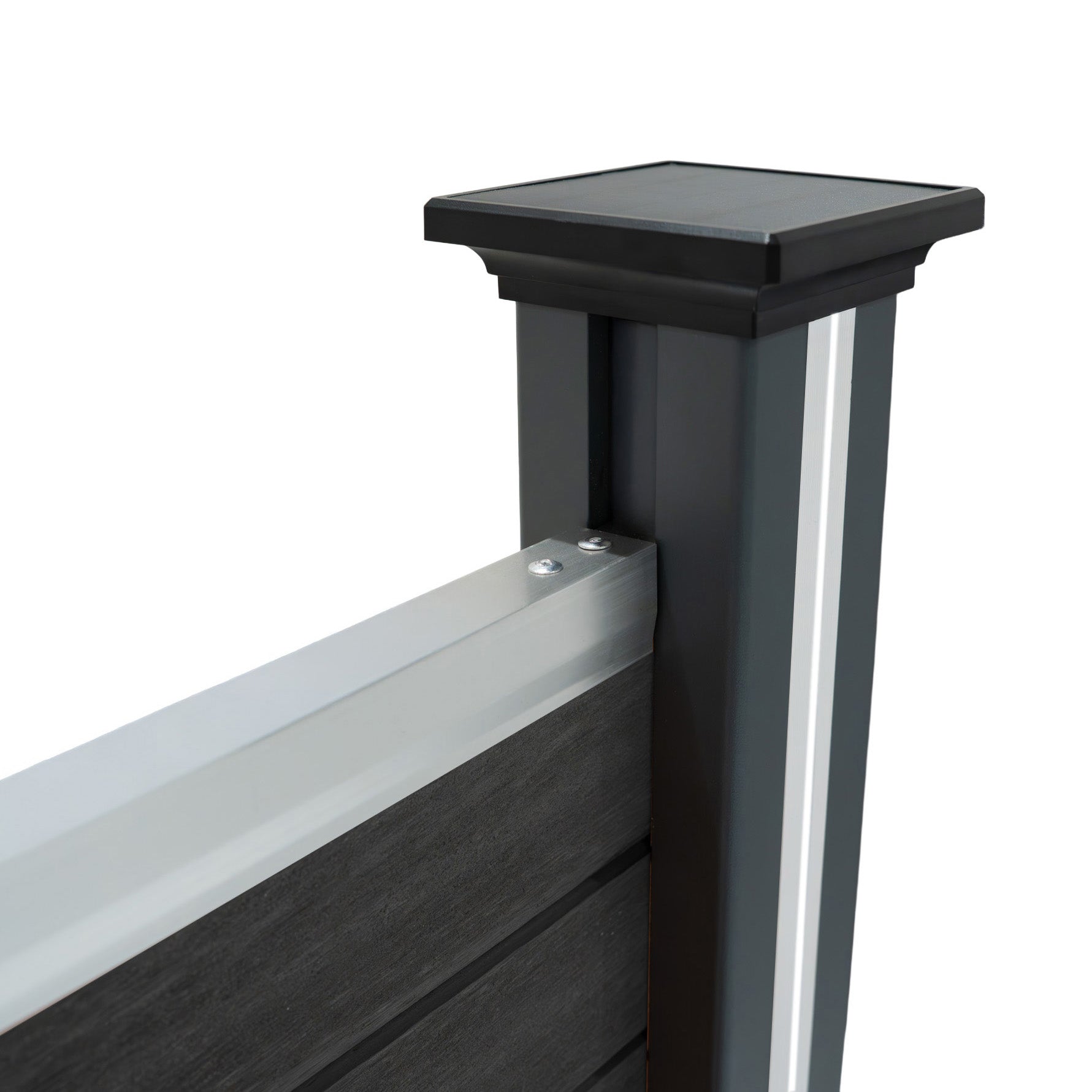 Pannelli Recinzione x6, Elemento Angolare & 8 Pali Metallo 185cm Grigio