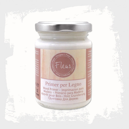 Primer Fondo per Legno Terracotta Gesso Acrilico Bianco Fleur Formato: 130 ml