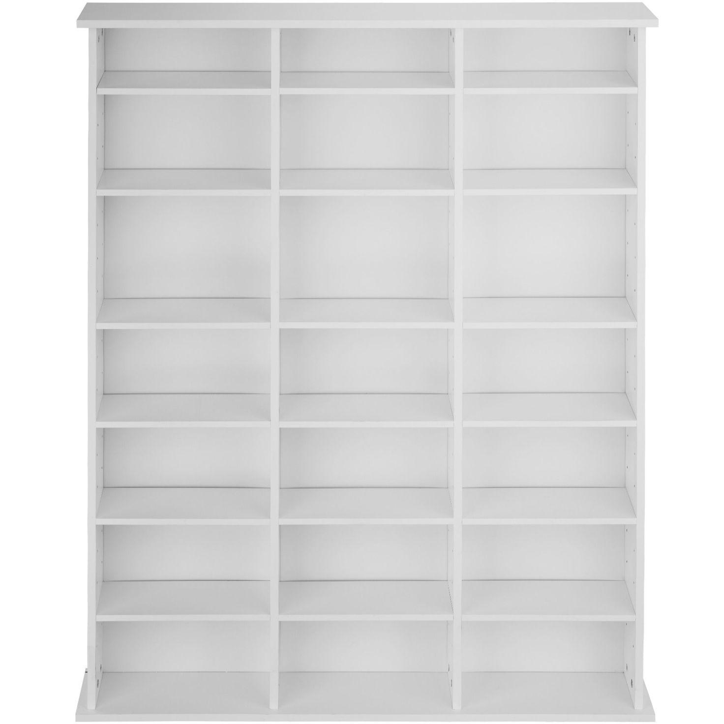 Mobile scaffale libreria porta CD/DVD 136,5 cm bianco 08_0000228