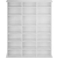 Mobile scaffale libreria porta CD/DVD 136,5 cm bianco 08_0000228