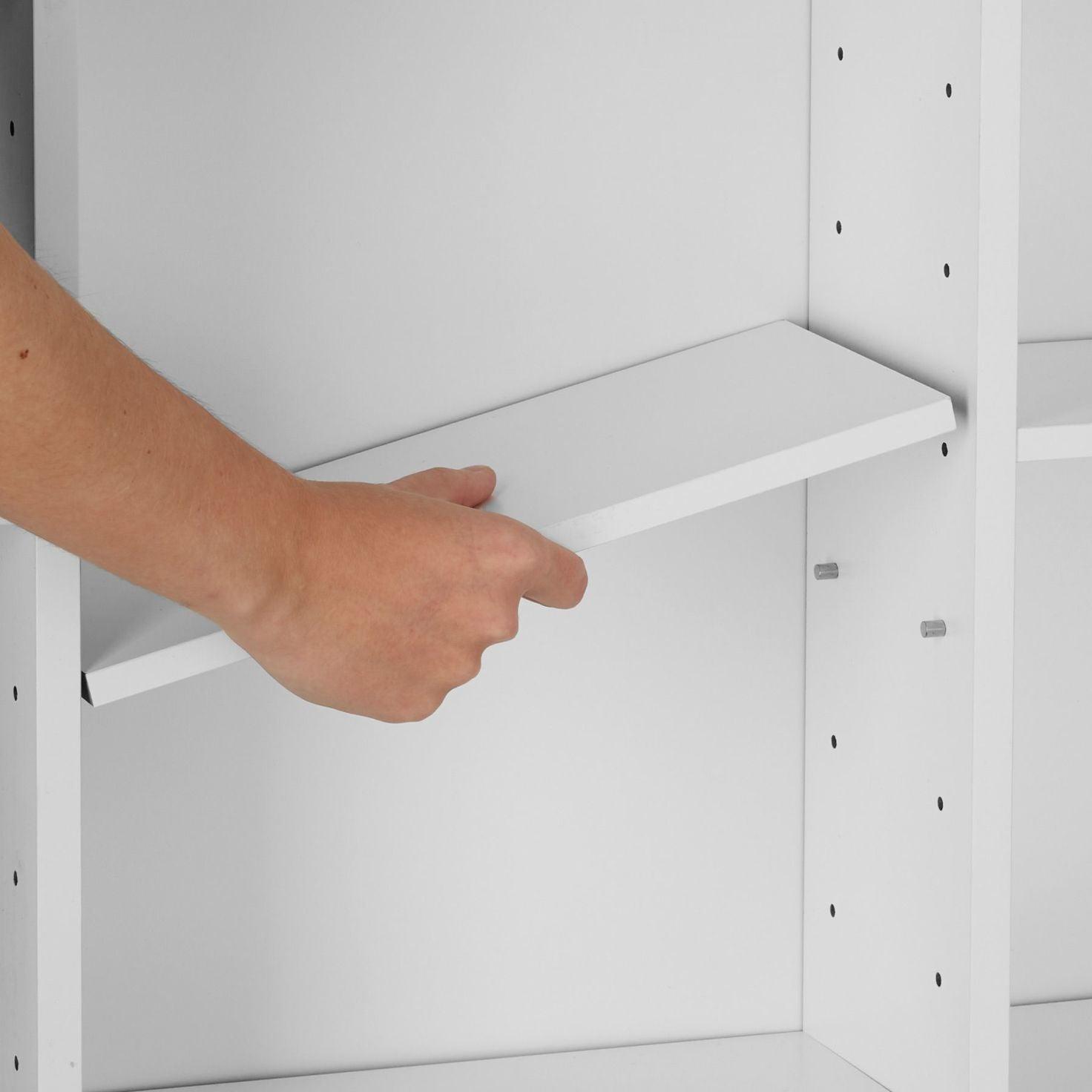 Mobile scaffale libreria porta CD/DVD 136,5 cm bianco 08_0000228