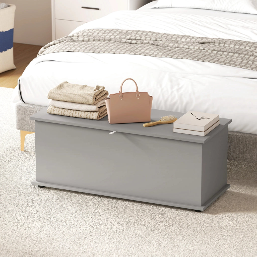 Cassettiera con coperchio ribaltabile ¨C Minimal ¨C Grigio 100x40x40 cm