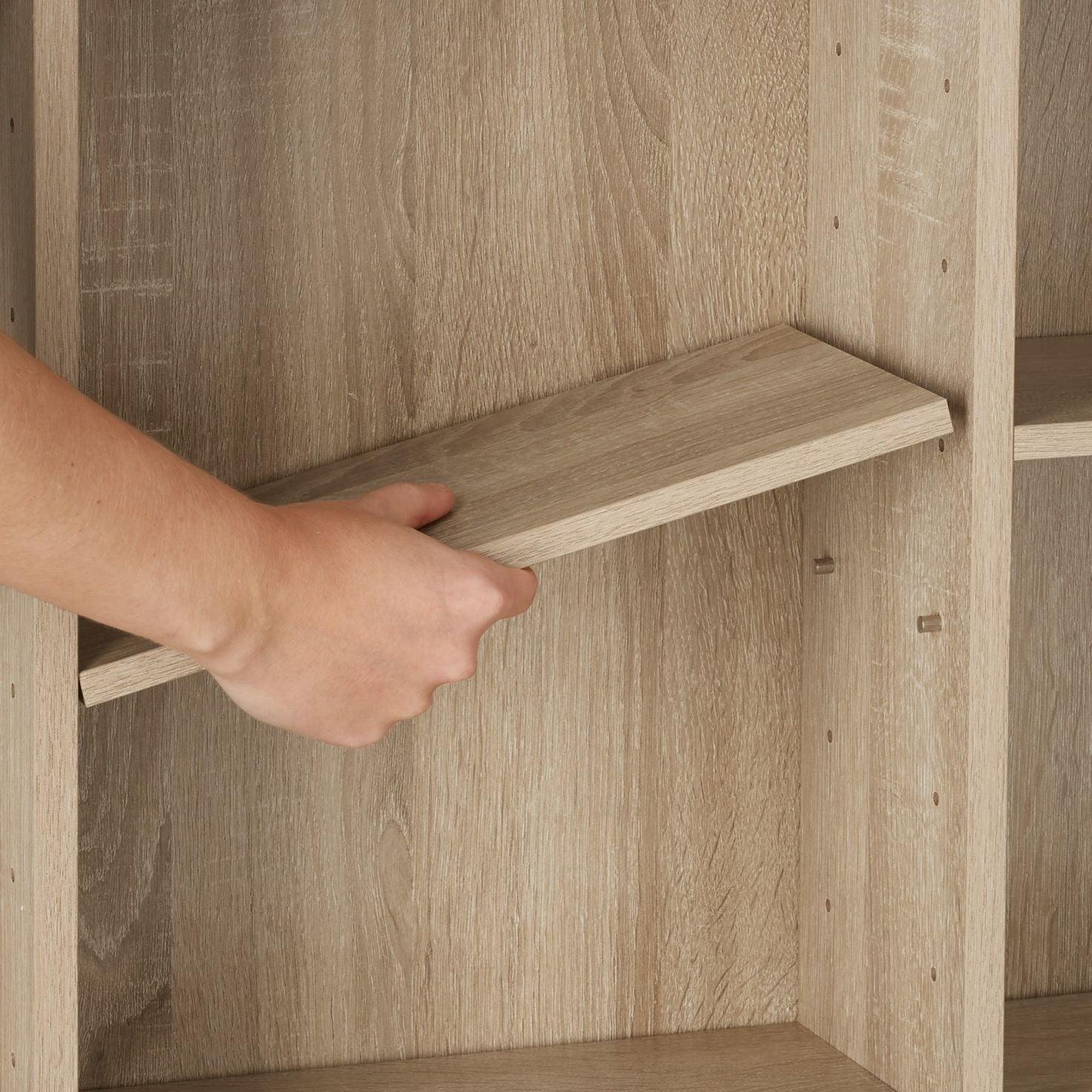 Mobile scaffale libreria porta CD/DVD 136,5 cm marrone 08_0000232